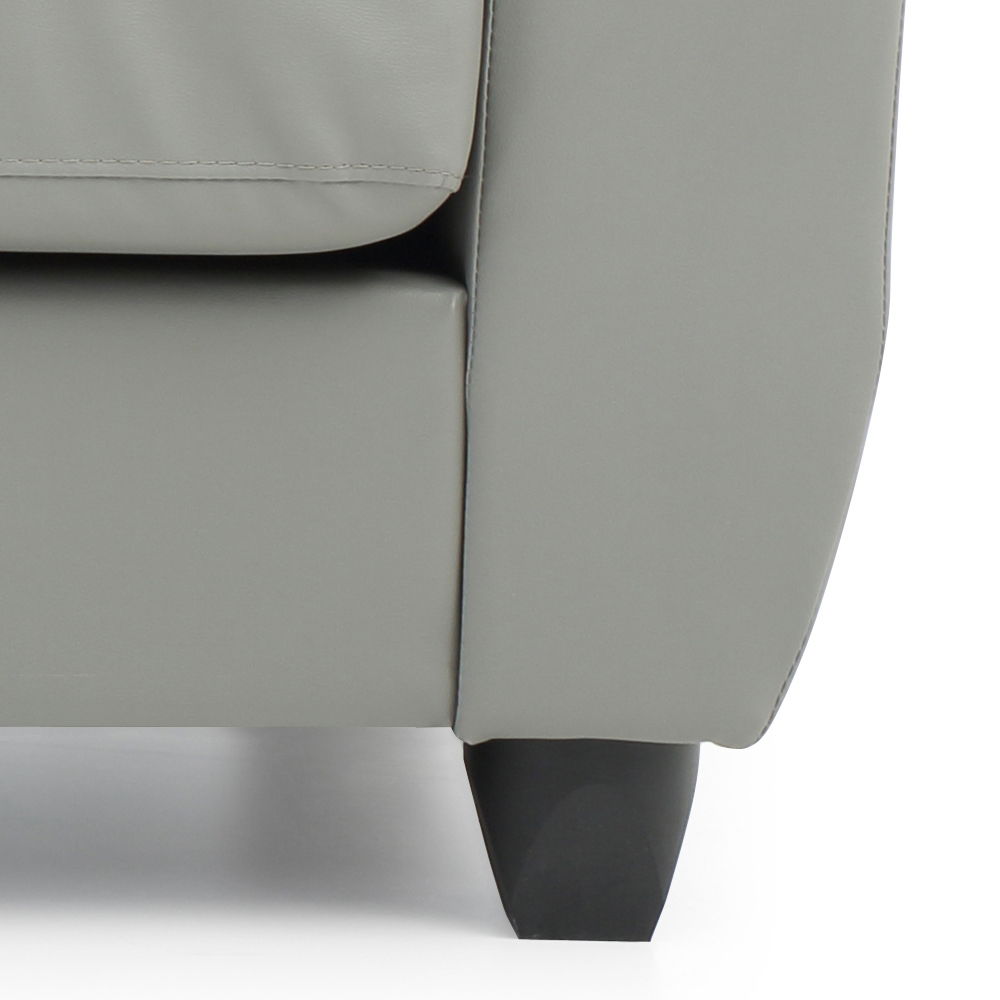 Sophisticated Sofa With Padded Arms - Gray