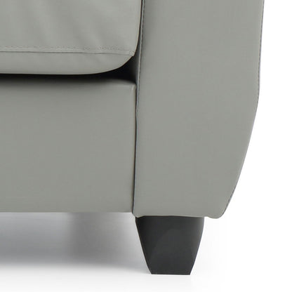 Sophisticated Sofa With Padded Arms - Gray
