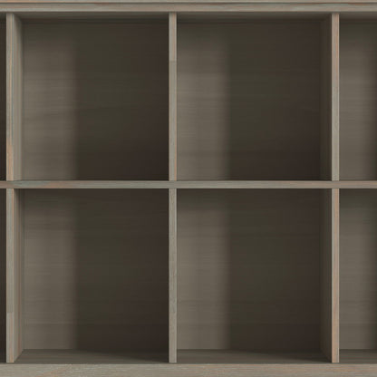 Amherst - 8 Cube Storage Sofa Table - Distressed Gray