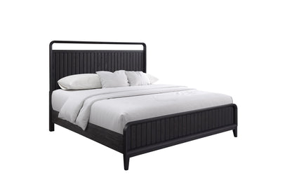 Queen Open Panel Bed - Black