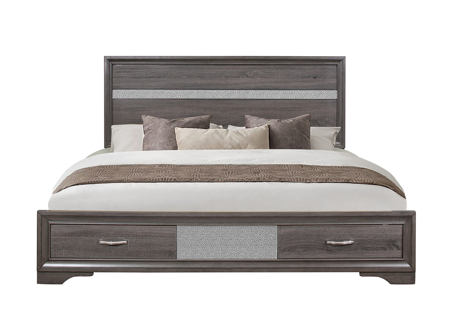 Ryder - Sparkle King Bed - Gray