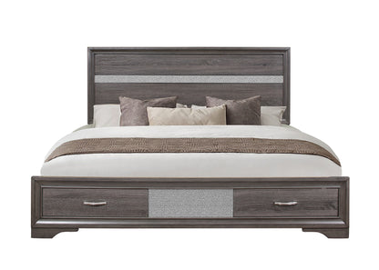 Ryder - Sparkle King Bed - Gray