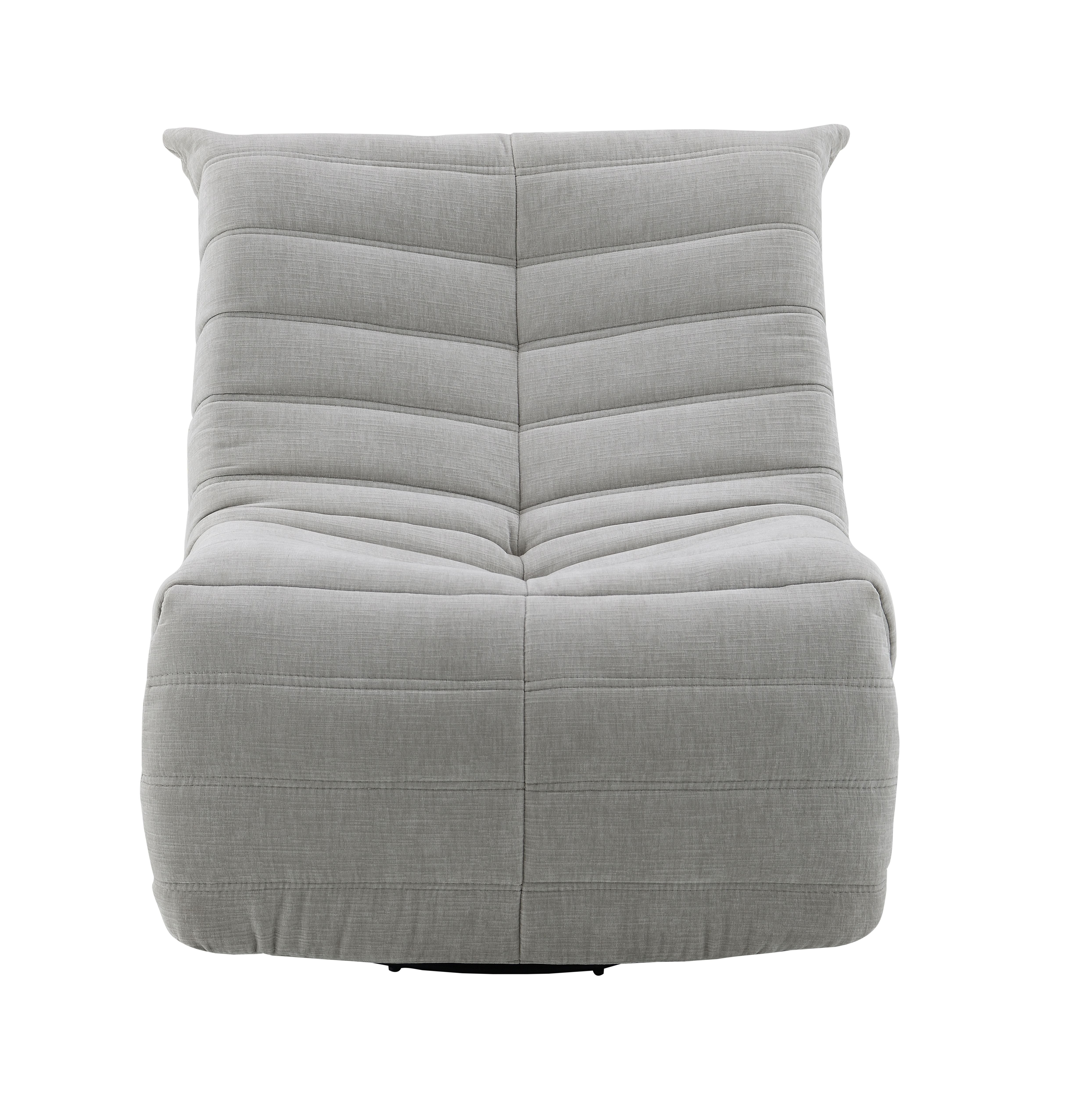 Talmon - Chenille Glider Recliner With Swivel - Oyster Gray