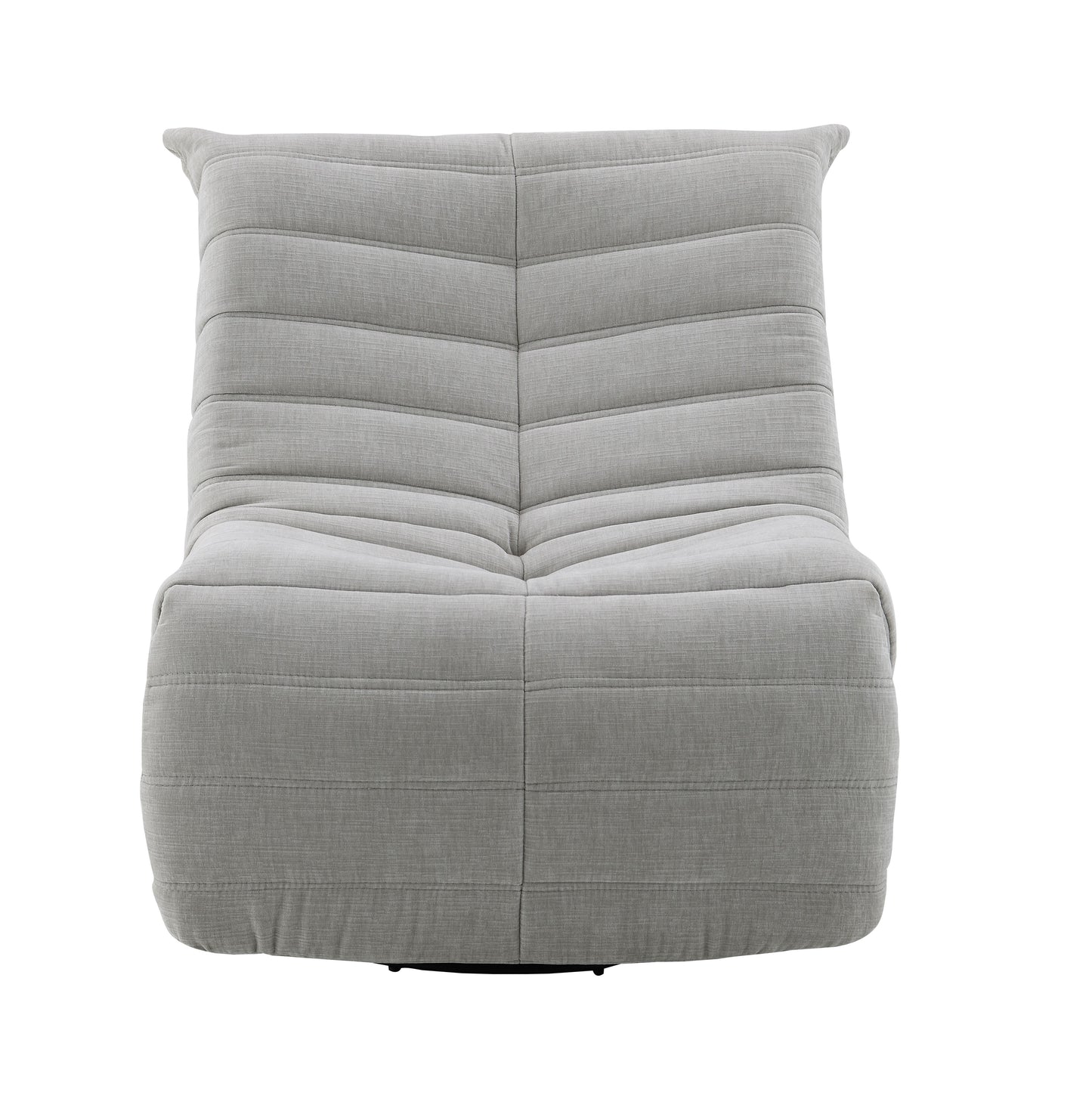 Talmon - Chenille Glider Recliner With Swivel - Oyster Gray