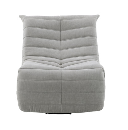 Talmon - Chenille Glider Recliner With Swivel - Oyster Gray