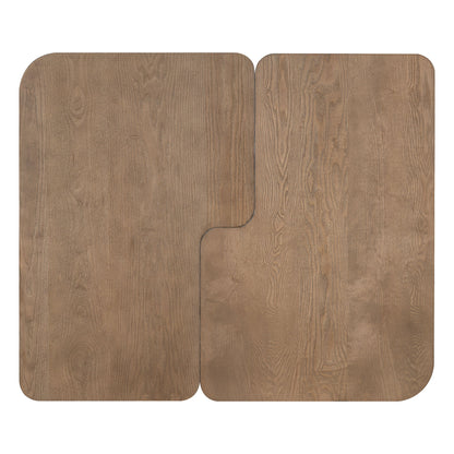 Modern Minimalist Coffee Table Set, Rectangle Coffee Table With Splicing Design, Multifunctional Combination Table For Living Room - Natural