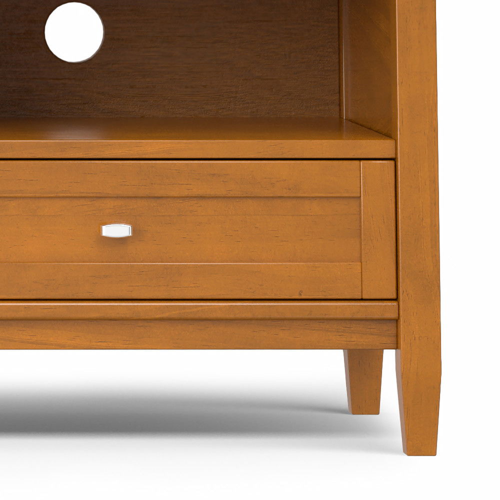 Warm Shaker - Low TV Media Stand - Light Brown