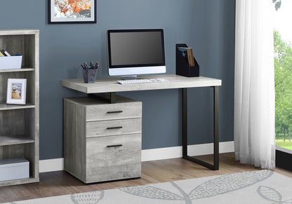 Computer Desk For Home Office, Laptop, Left, Right Set - Up, Storage Drawers - Gray