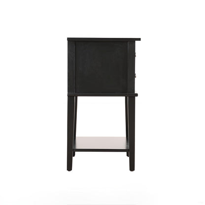 Vibrant Contemporary Nightstand - Black