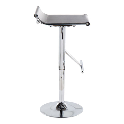 Mirage Ale - Contemporary Adjustable Bar Stool - Chrome / Silver Mesh