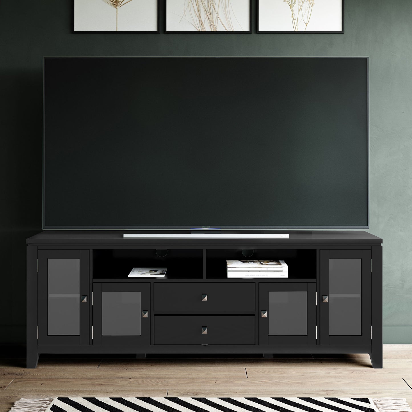 Cosmopolitan - Wide TV Media Stand - Black