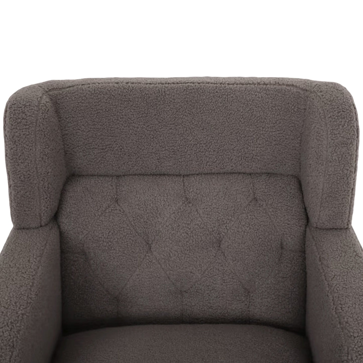 Upholstered Accent Chair Tufted Armchair For Living Room, Russet - Brown