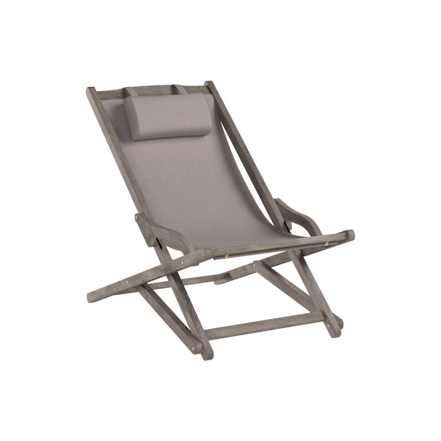 Arcadia - Outdoor Sling Chair With Pillow - Gray