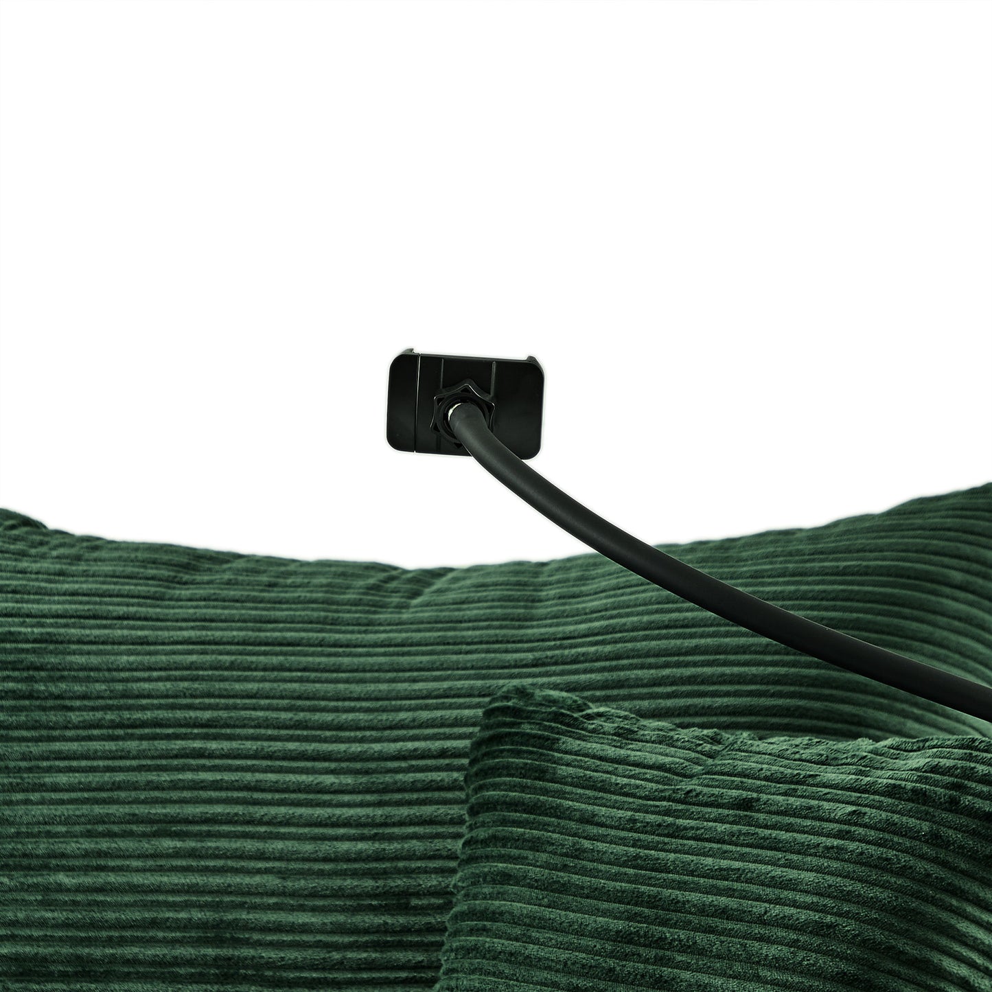 Modern Style Single Sofa Sofa Couch With Storage Space, A Movable Ottoman, Two USB Ports, Two Cup Holders, A Phone Holder For Living Room - Green