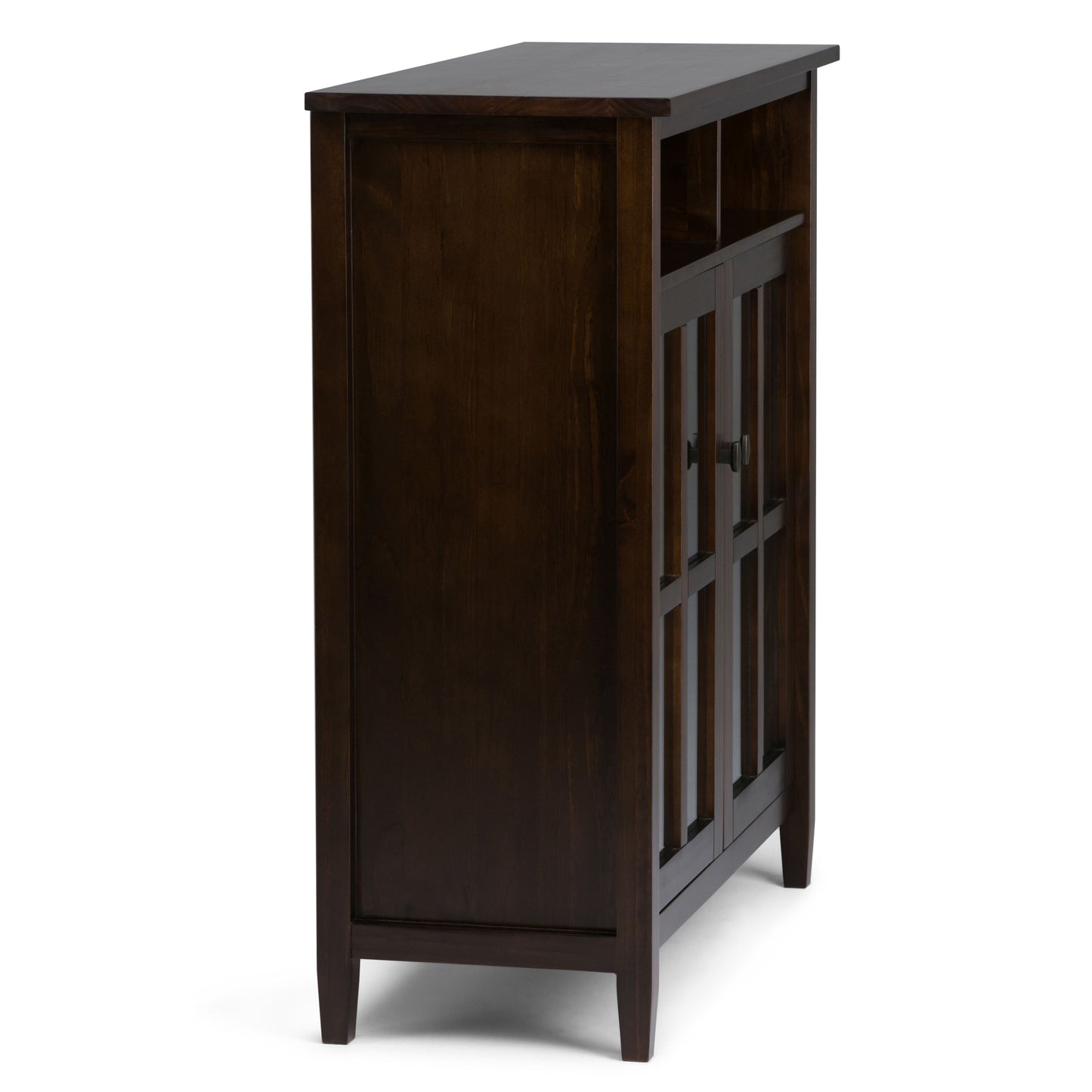 Warm Shaker - Medium Storage Media Cabinet - Tobacco Brown
