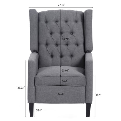 Manual Wing Chair Recliner - Gray