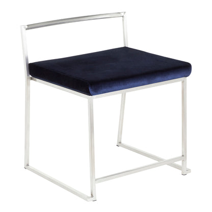 Fuji - Contemporary Stackable Dining Chair (Set of 2) - Blue