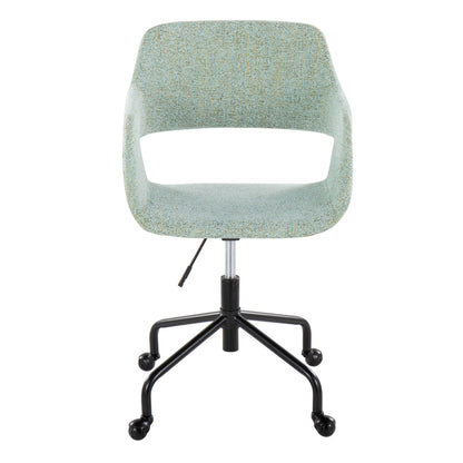 Margarite - Contemporary Adjustable Office Chair - Black / Light Green