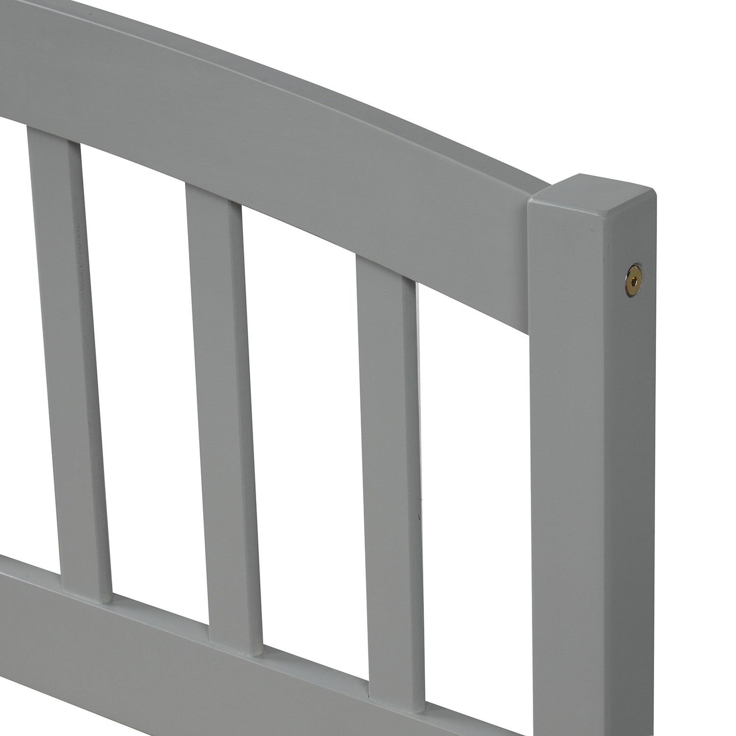 Twin Platform Storage Bed Frame With Two Drawers And Headboard - Gray
