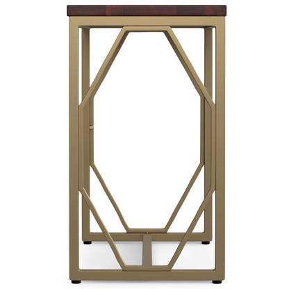Selma - Metal And Wood Accent Table - Cognac