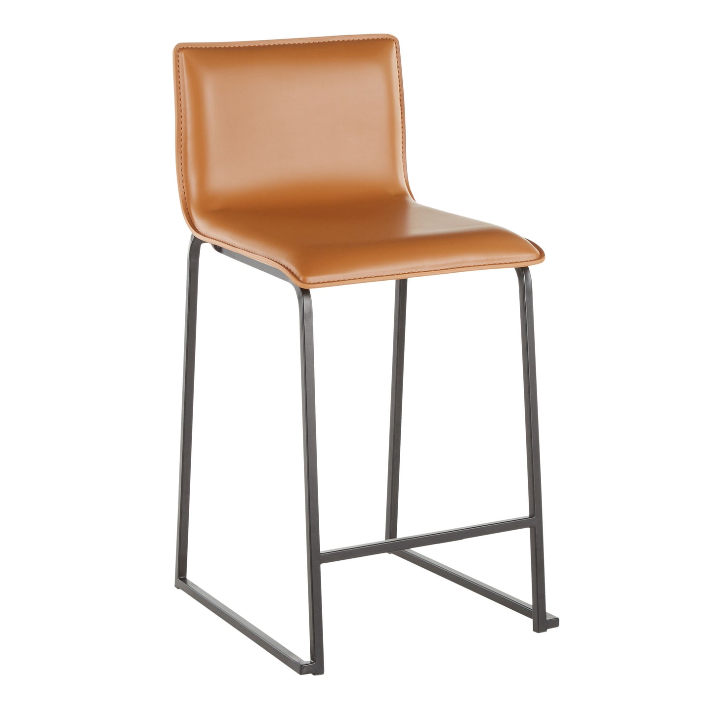 Mara - Contemporary Counter Stool (Set of 2) - Black / Camel