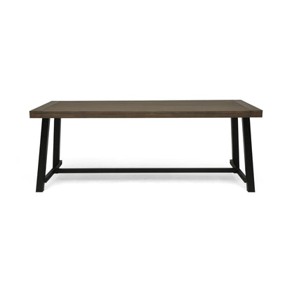 Outdoor Dining Table - Gray / Rustic Metal