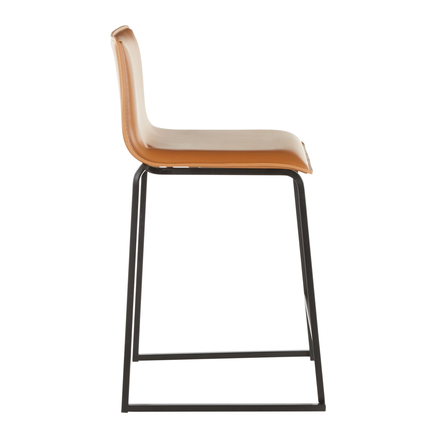 Mara - Contemporary Counter Stool (Set of 2) - Black / Camel