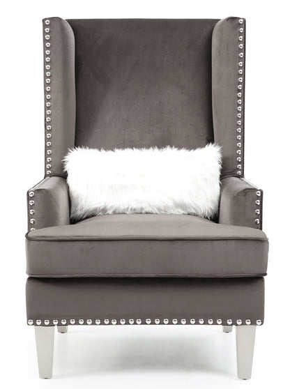 Elegant Traditional Armchair - Dark Gray