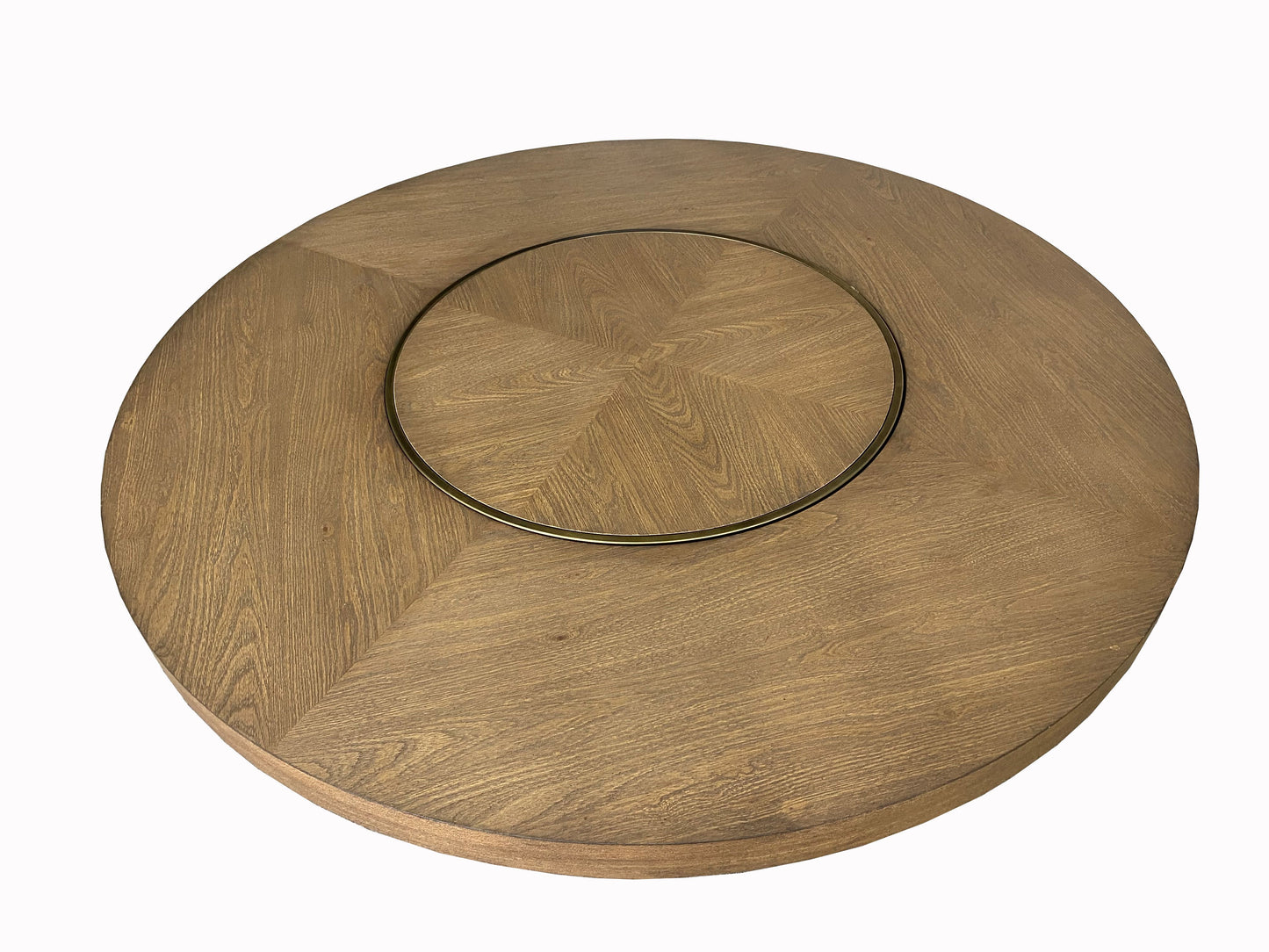 Round Dining Table With Lazy Susan - Latte
