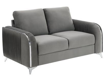 Wenona - Series 4 Pieces Living Room Set With A Coffee Table - Black / Gray