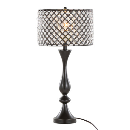 Topaz - Contemporary Table Lamp - Oil Rubbed Bronze / Clear Crystal