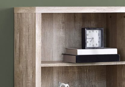 Bookshelf, Bookcase, Etagere, 5 Tier, For Office, Contemporary, Elegant Design - Taupe