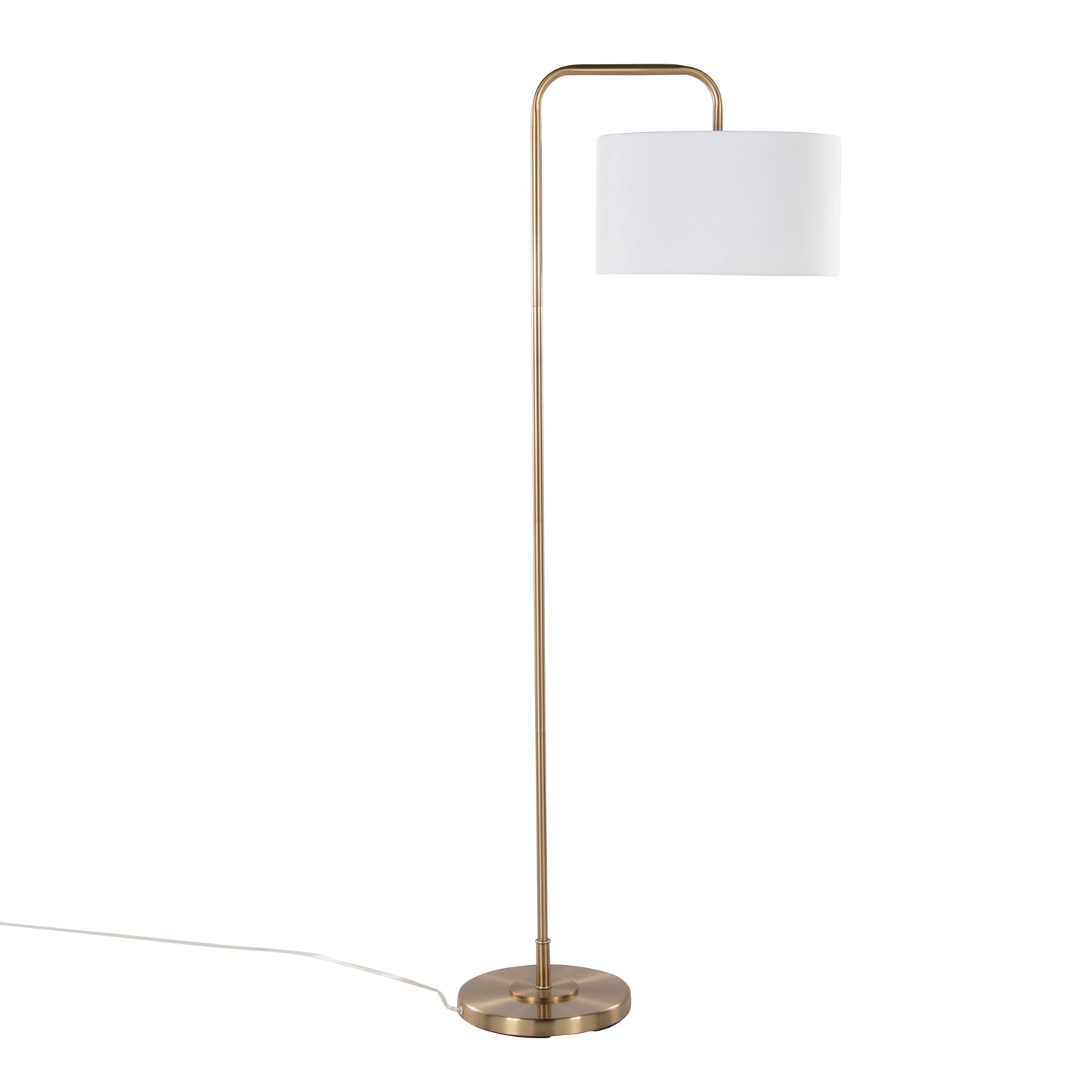 Puck - Contemporary Floor Lamp - Gold / White