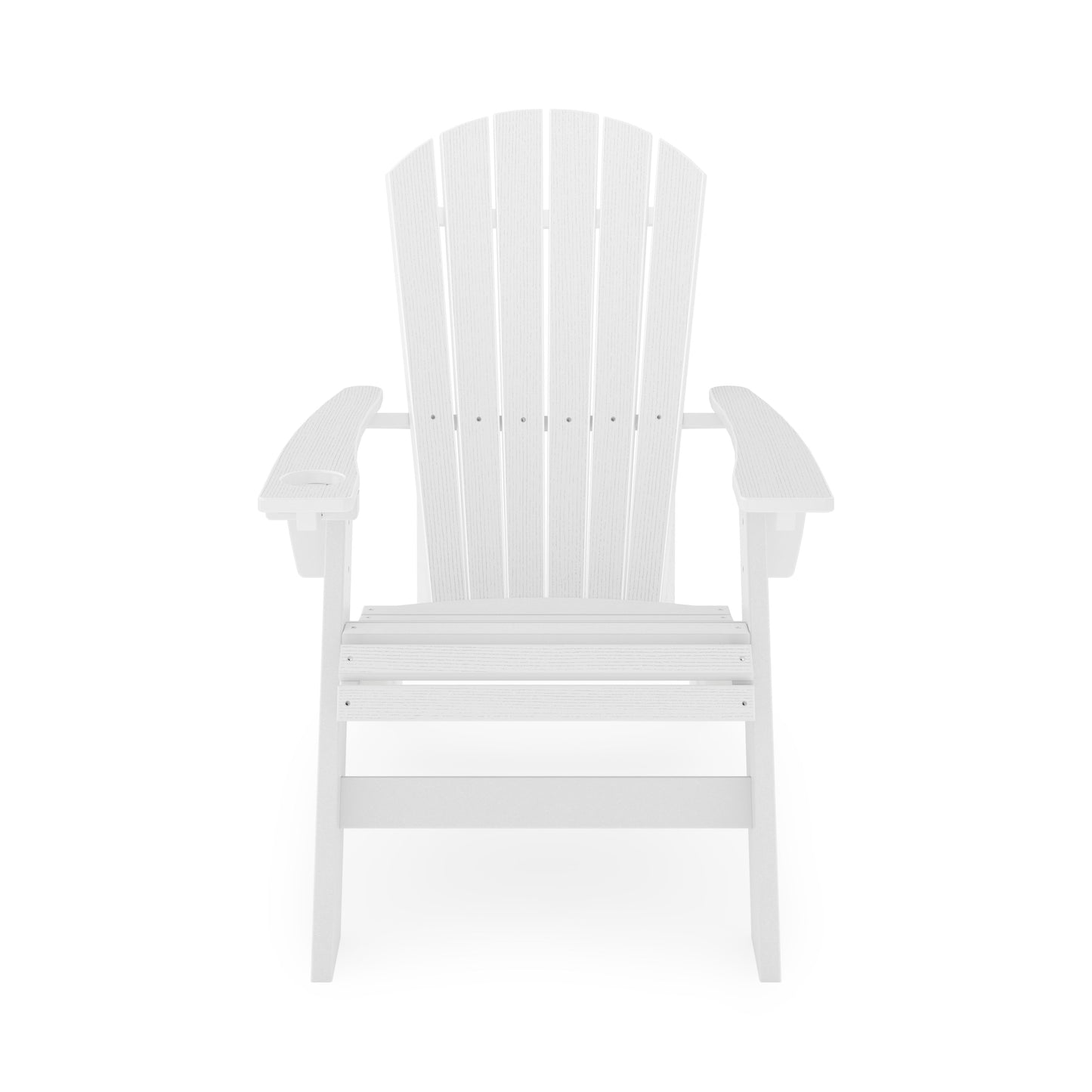 Adirondack Chair Sturdy HDPE Poly Lumber For Poolside, Patio, And Garden Relaxation - White