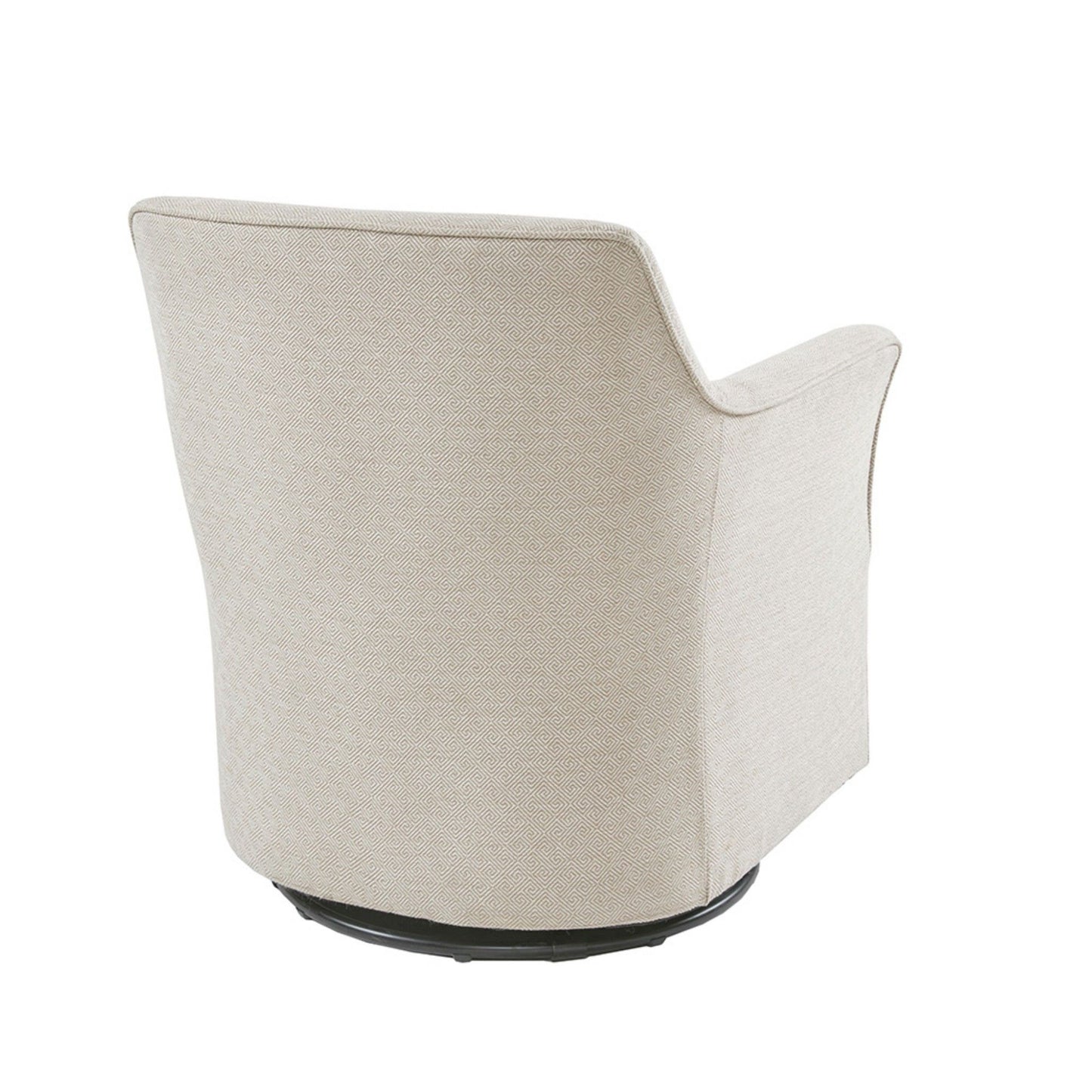 Swivel Glider Chair With 360 Degree Rotation Upholstery Solid Wood Frame - Cream