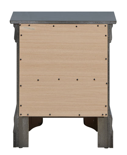 Lorana - Nightstand - Metalic Black