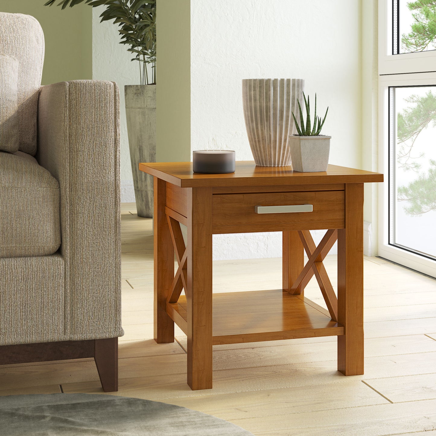 Kitchener - End Table - Light Golden Brown