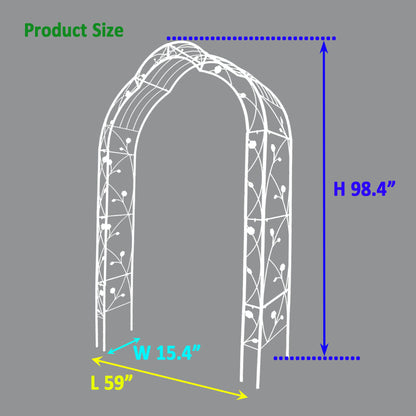 Metal Garden Arch Assemble Freely With 8 Styles Garden Arbor Trellis Climbing Plants Support Rose Arch Outdoor Arch Wedding Arch Party Events Archway - Cream White