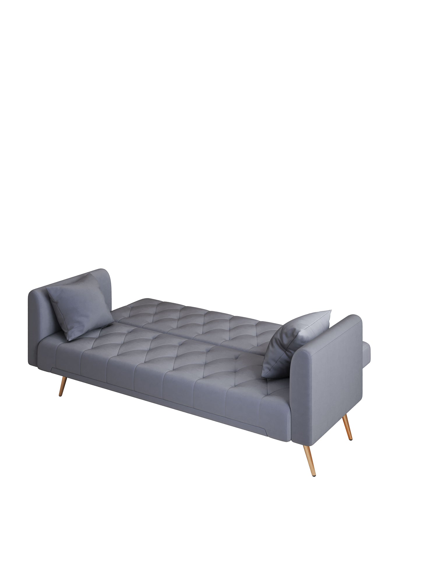 Convertible Double Folding Living Room Sofa Bed - Gray