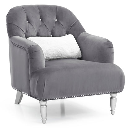 Elegant Traditional Armchair - Gray