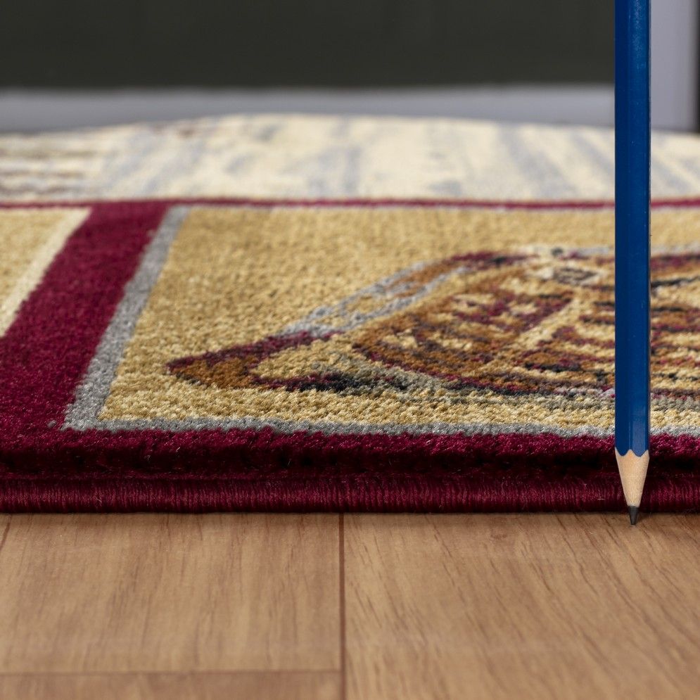 Nature's Nest - 7'10" X 10'3" Polyester Lodge Area Rug - Multi