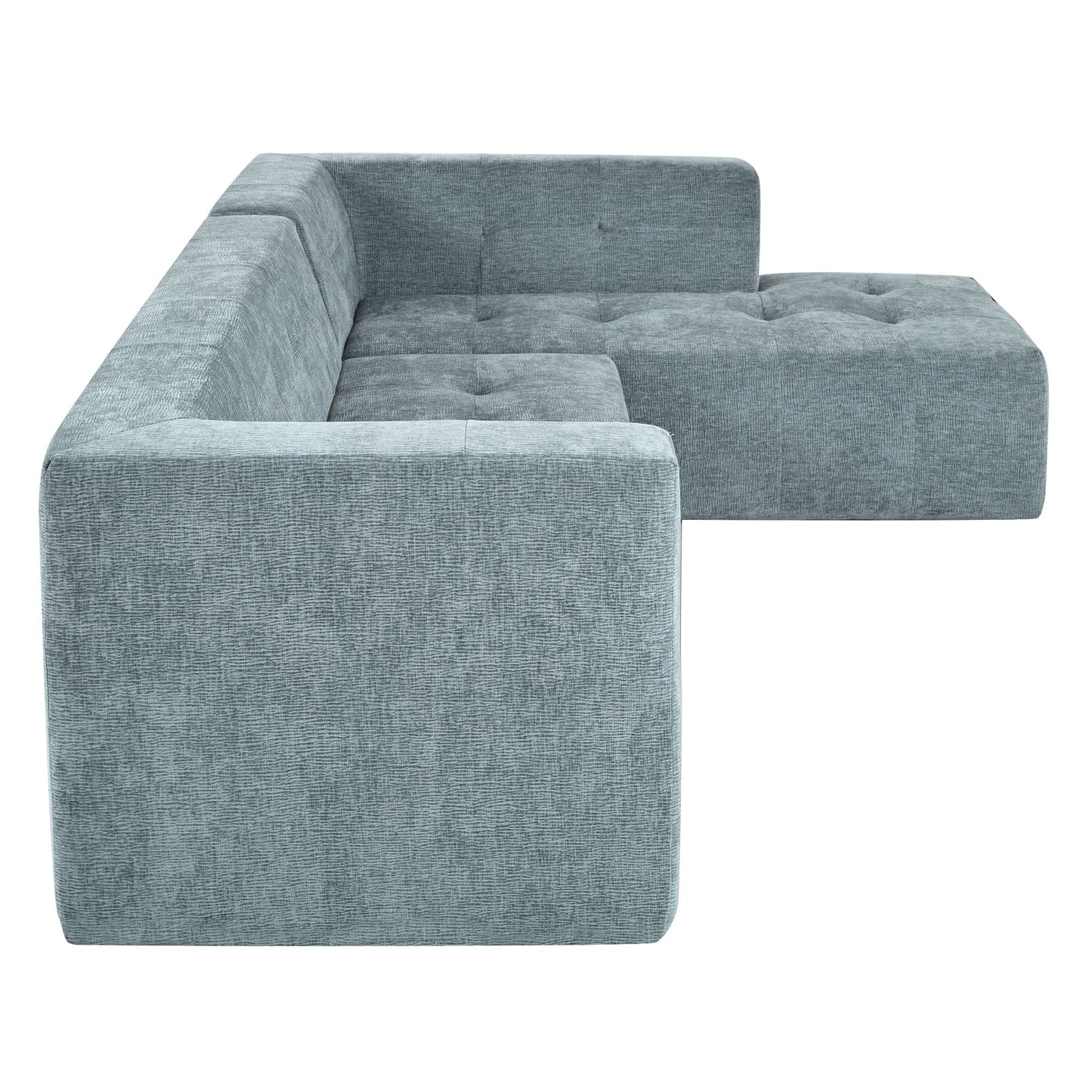 Modular Combination Living Room Sofa Set, Modern Minimalist Sofa, Living Room Upholstered Sofa Bed, Bedroom, 2 Pieces Computer Free Combination, L - Shaped - Light Gray