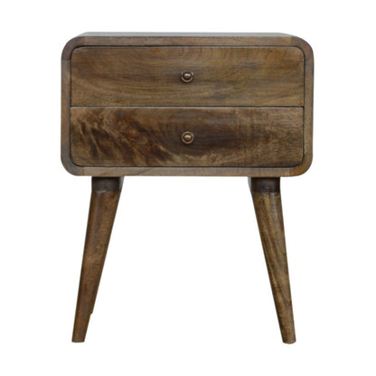 Curved Classic ed Nightstand - Gray Wash