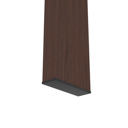 Rectangle Glass Coffee Table, Modern Side Center Tables - Walnut / Clear