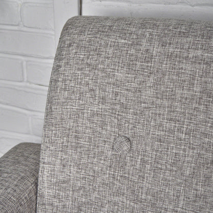 Nebulize - Upholstered Fabric Club Chair With Button Tufted And Square-Off Arm And Back - Light Gray