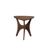 Mid - Century Triangle Wood Side Table - Pecan