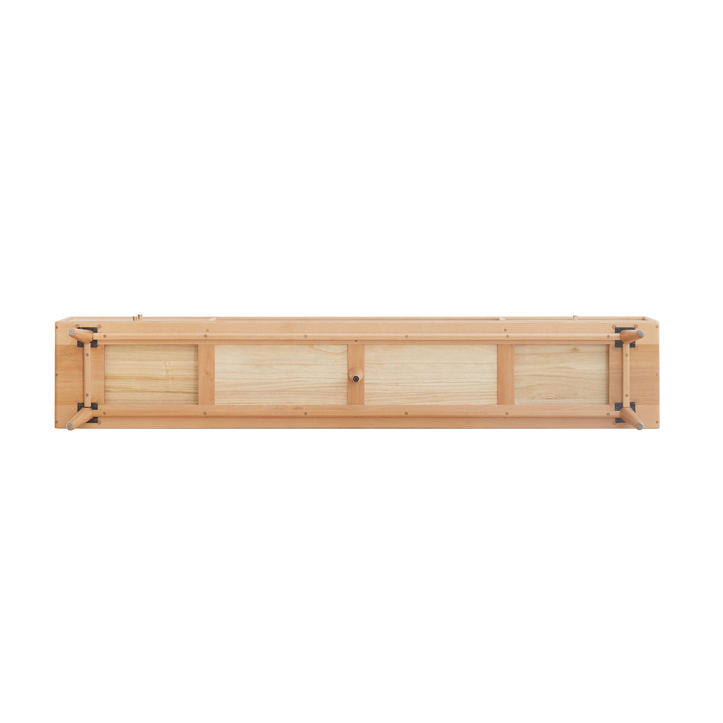 TV Cabinet With Chinese Changhong Glass Doors, Two Drawer Storage Space TV Standing - Natural