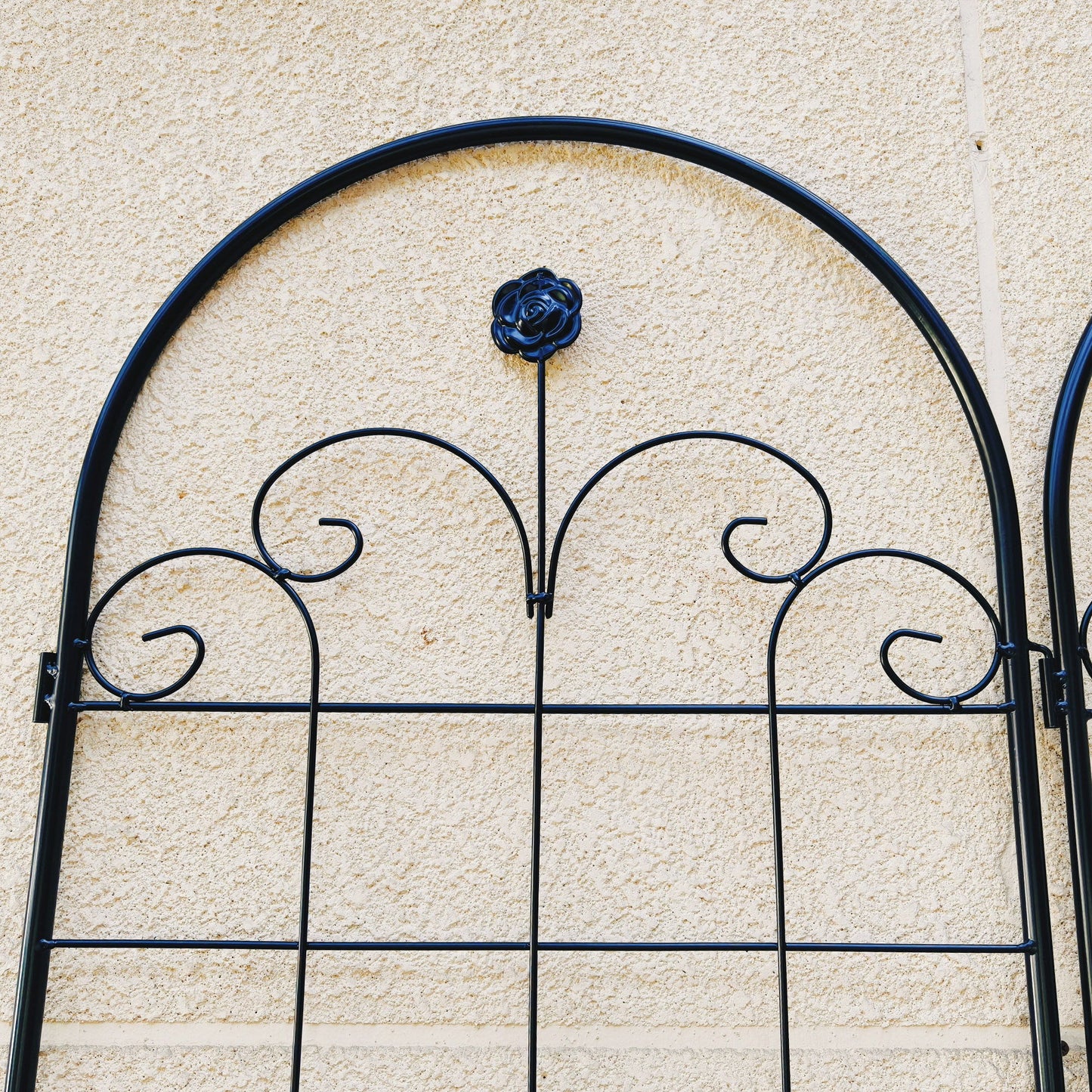 4 Pack Metal Garden Trellis For Climbing Plants Outdoor Rustproof Plant Support Rose Trellis Netting Trellis - Black