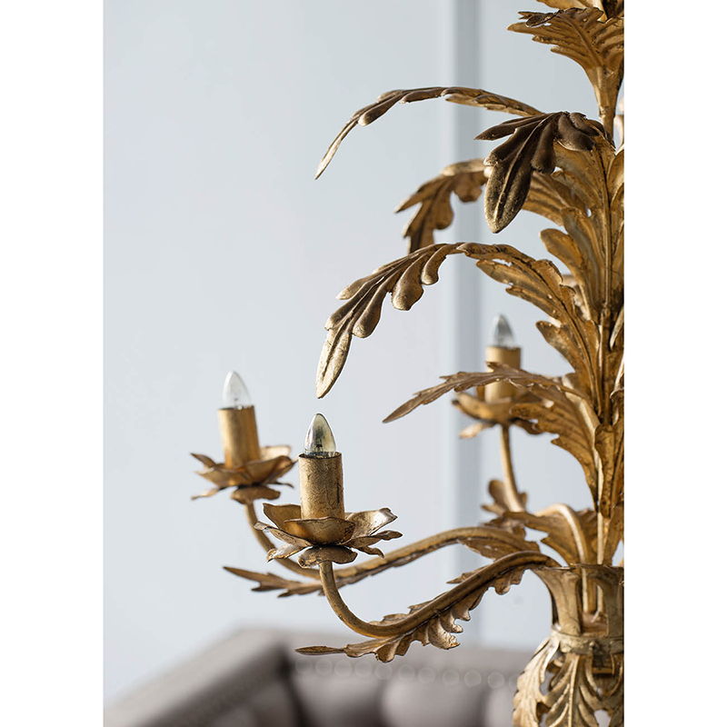 6 Light Metal Chandelier, Hanging Light Fixture With Adjustable Chain For Kitchen Dining Room Foyer Entryway, Bulb Not Included - Gold