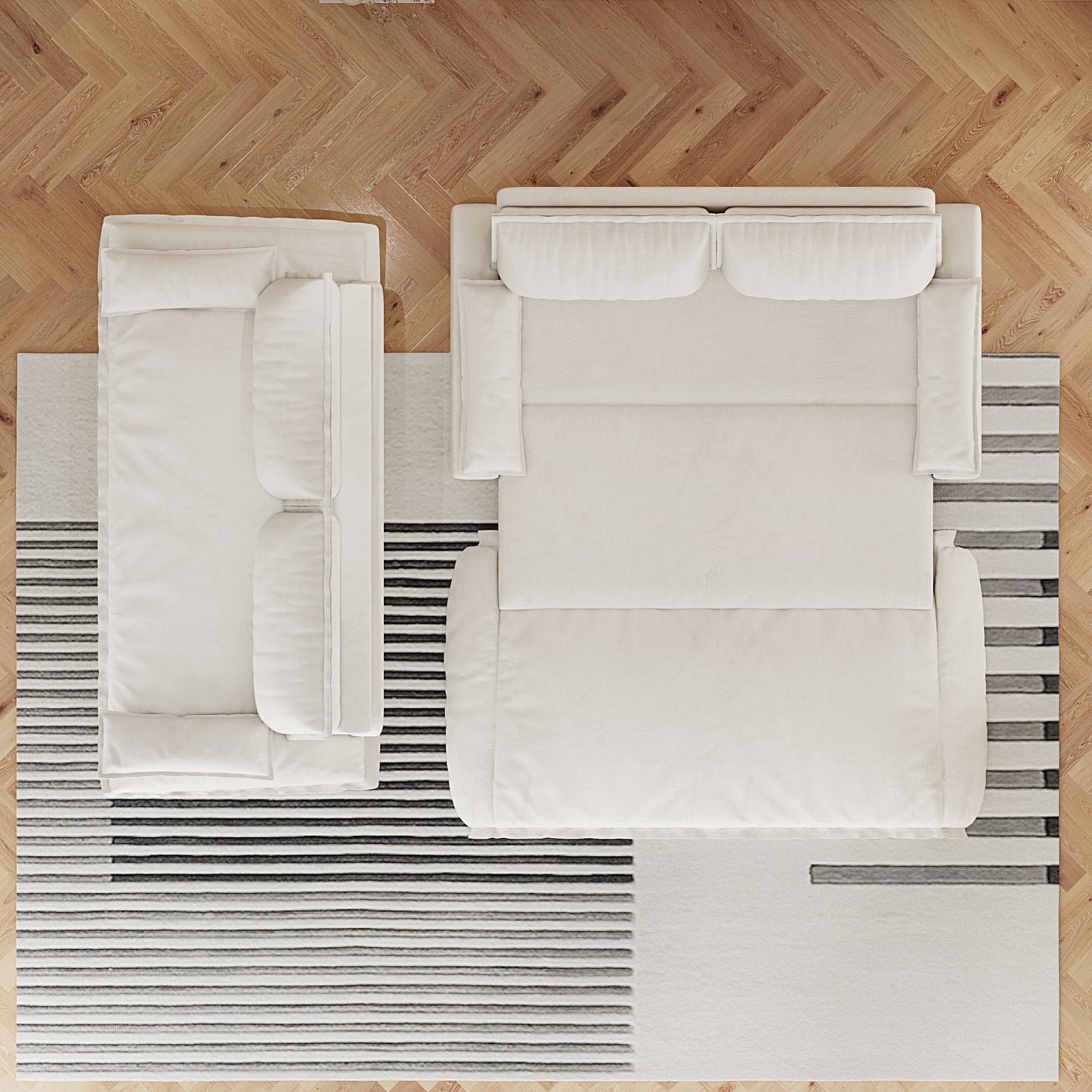 Queen Pull Out Sofa Bed, 3 In 1 Convertible Sleeper Sofa Multifunctional Velvet Loveseat Bed - Beige